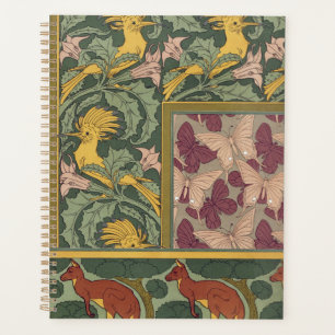 Papillon Huppe Art Nouveau de couleur Vert Sauge