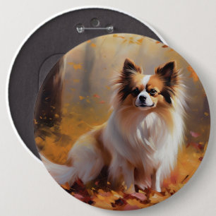 Papillon im Herbst Leaves Fall Inspiriert Button