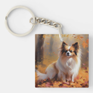 Papillon im Herbst Leaves Fall Inspiriert Schlüsselanhänger