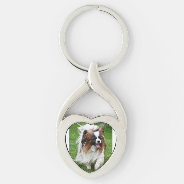 Papillon_in-Bewegung Schlüsselanhänger (Vorderseite)