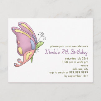 Papillon ・ Invitation d'anniversaire