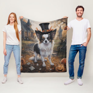 Papillon-Kürbisse Halloween Gruselig Fleecedecke