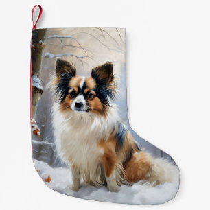 Papillon Lass es schneien Weihnachten Kleiner Weihnachtsstrumpf