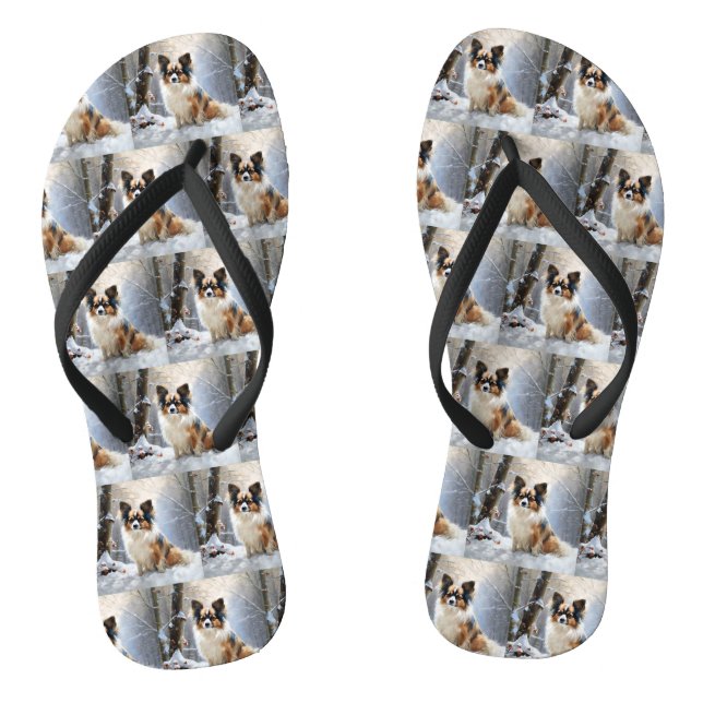 Papillon Let It Snow Christmas Flip Flops (Fußbett)