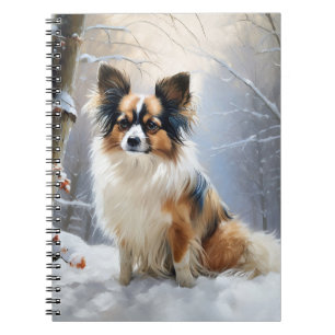 Papillon Let It Snow Christmas Notizblock
