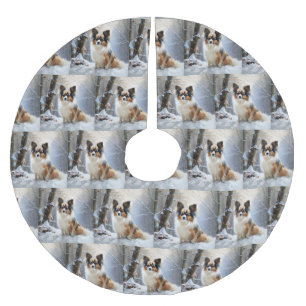 Papillon Let It Snow Christmas Polyester Weihnachtsbaumdecke