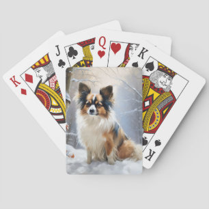 Papillon Let It Snow Christmas Spielkarten