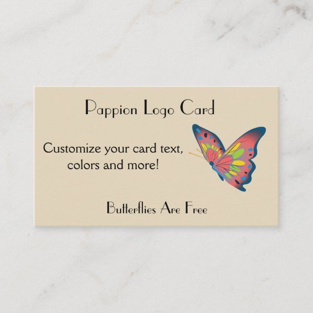 Papillon Logo Carte de visite Pappion (Devant)