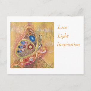 Papillon Love Light et carte postale d'inspiration
