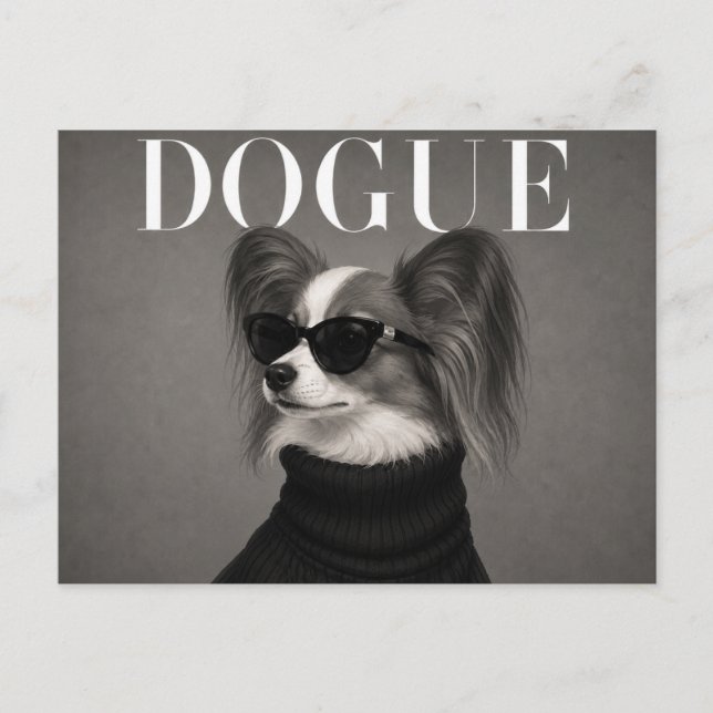Papillon Luxus-Mode-Editorial Postkarte (Vorderseite)