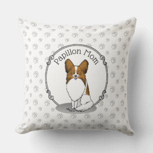 Papillon Mama Pap Mama (weiß & Einweg) Niedliche H Kissen
