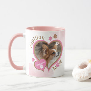 Papillon Mama Personalisierter Hund Foto und Name Tasse