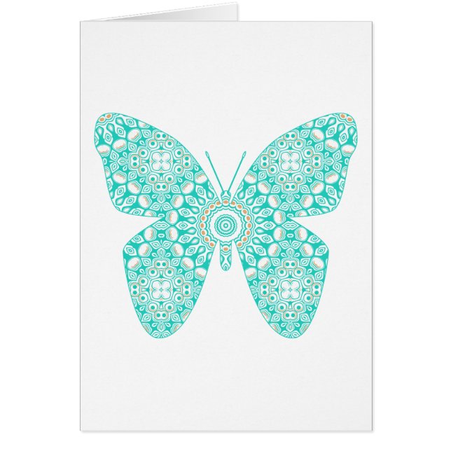 Papillon Mandala Turquoise Design (Devant)