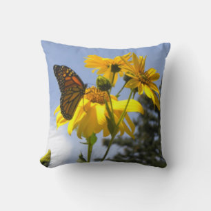 Papillon Monarque N Tournesol Jeter Oreiller