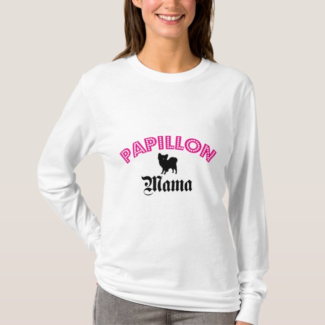 Papillon Mutter T-Shirt (Vorderseite)