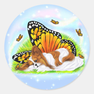 Papillon Mystical Monarch Runder Aufkleber