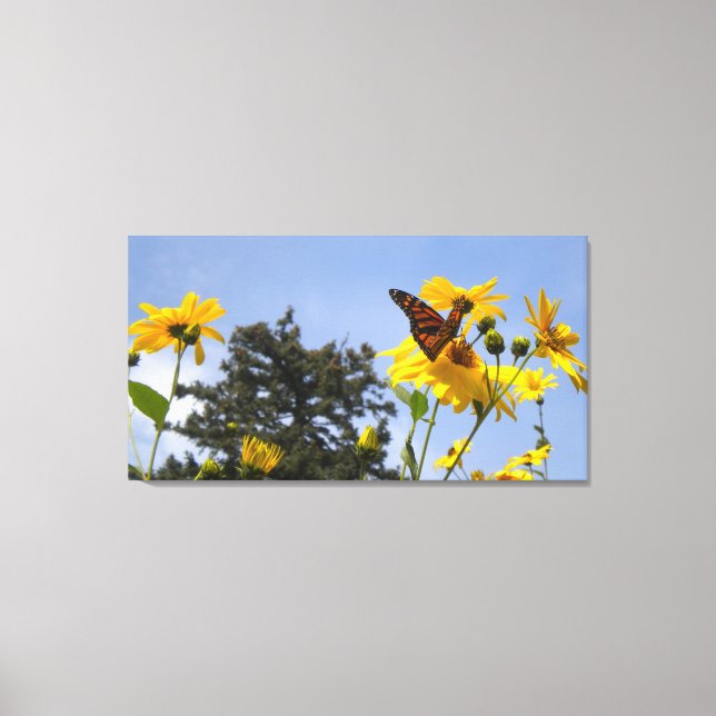 Papillon N Tournesols Toile enveloppée (Recto)