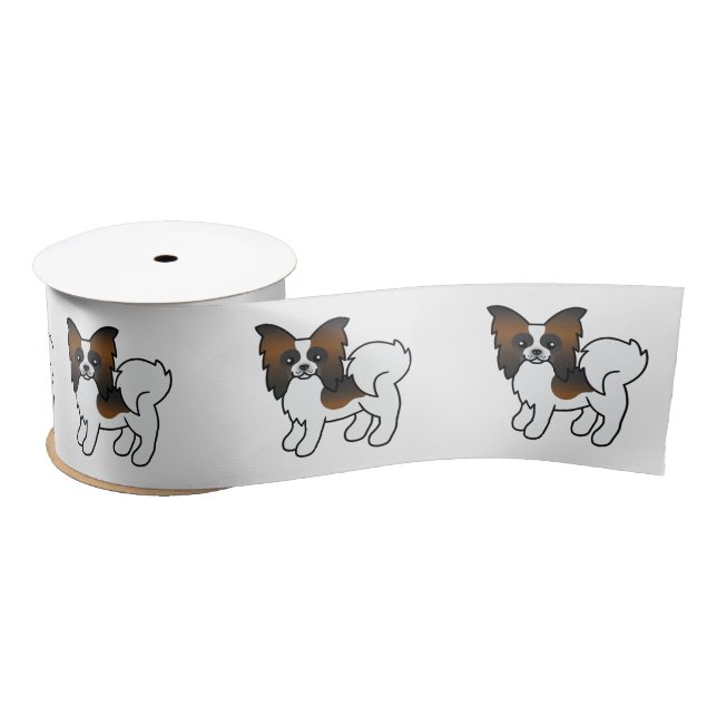 Papillon Niedlich Cartoon Dog Satinband (Spule)