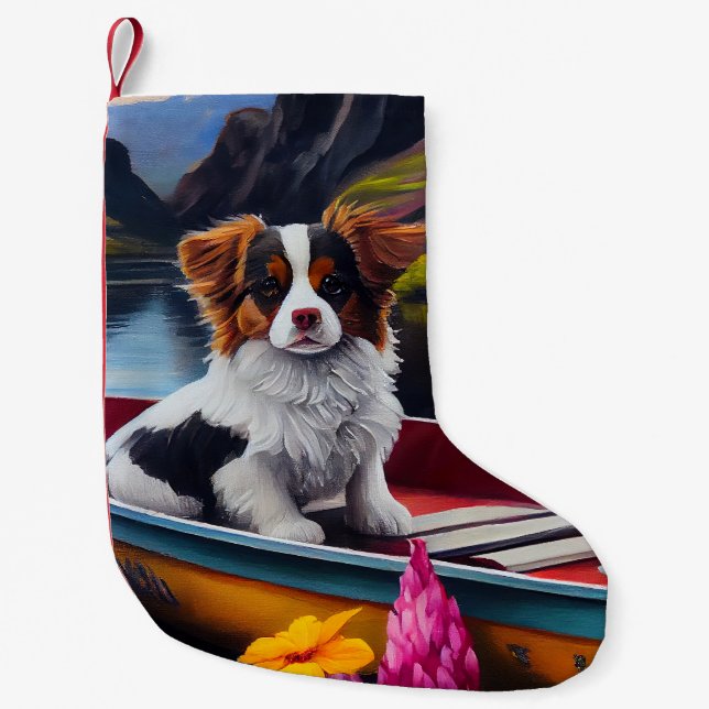 Papillon on a Paddle: Ein Landschaftliches Abenteu Kleiner Weihnachtsstrumpf (Vorderseite)