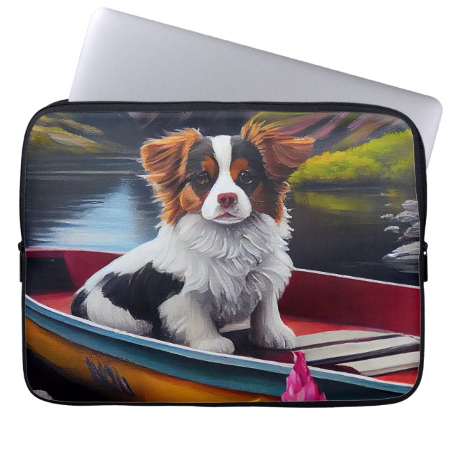 Papillon on a Paddle: Ein Landschaftliches Abenteu Laptopschutzhülle (Vorderseite)