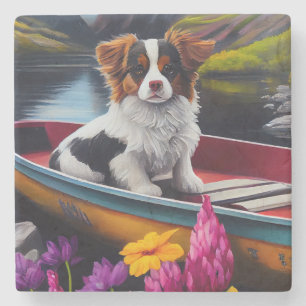 Papillon on a Paddle: Ein Landschaftliches Abenteu Steinuntersetzer