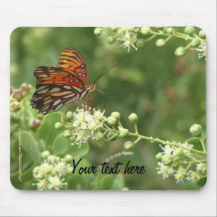 Papillon orange personnalisé par tapis de souris