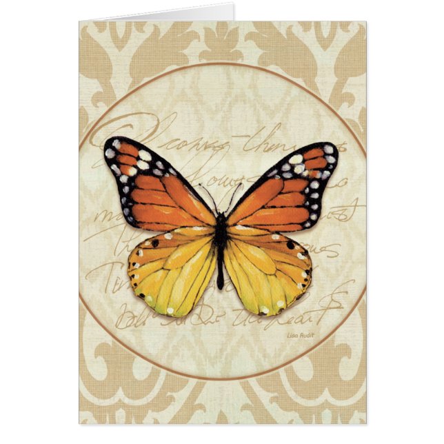 Papillon orange vintage (Devant)