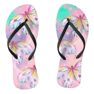 Papillon Pastel pour ses tongs