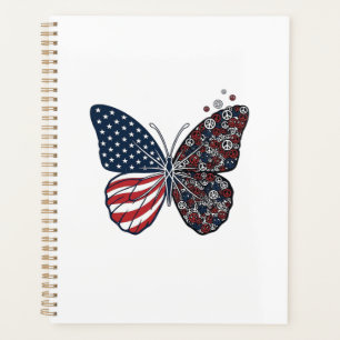 Papillon patriotique vintage de la paix Vector Art