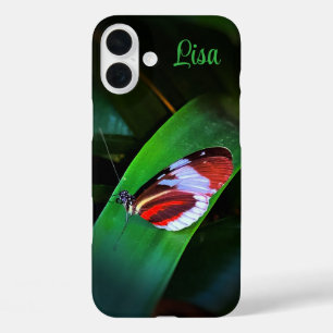 Papillon personnalisé sur coque iphone Apple feuil