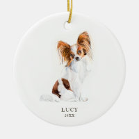 Papillon Pet Hund Aquarellbilder