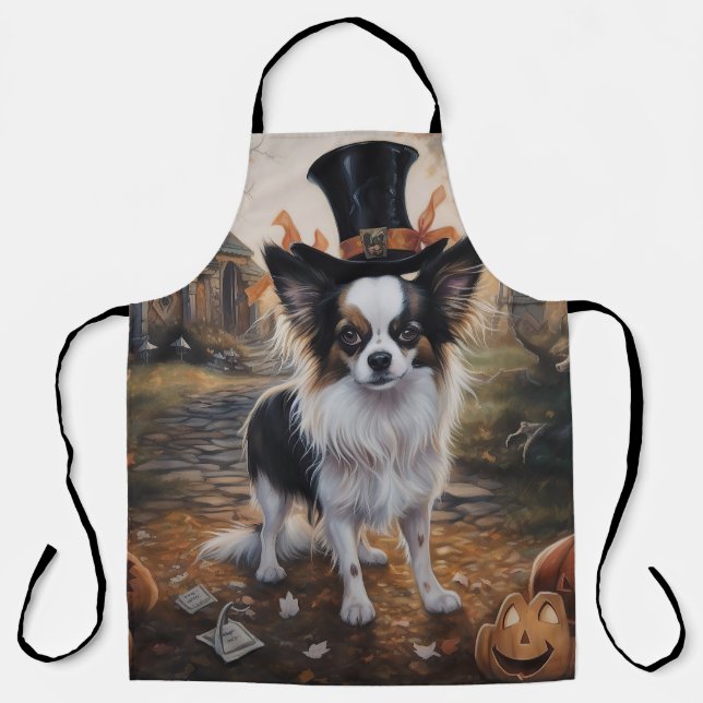 Papillon Pumpkins Halloween Beängstigend Schürze (Vorderseite)
