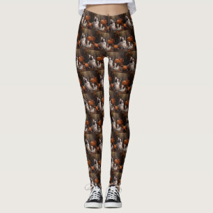 Papillon Puppy Autumn Delight Pumpkin Leggings