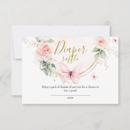 Papillon rose Diaper Carte Raffin