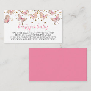 Papillon rose et or   Livres pour bébé encart