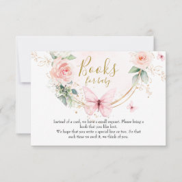 Papillon rose Livres pour carte bébé