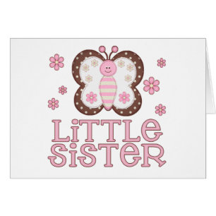 Papillon rose Petite Soeur Carte blanche