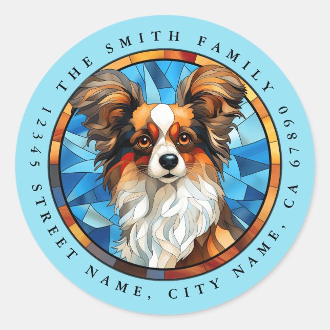 Papillon Round Stickers (Vorderseite)