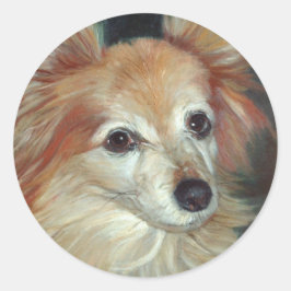 Papillon Runder Aufkleber