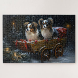 Papillon Schlitten Weihnachtsdekoration 
