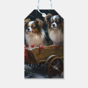 Papillon Schneeschlitten Weihnachtsdekoration  Geschenkanhänger