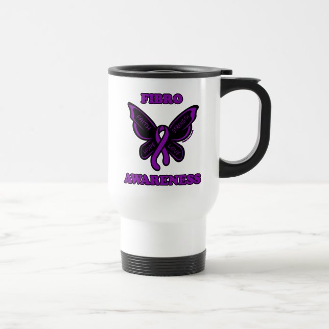 Papillon/Sensibilisation...Fibro Travel Mug (Droite)