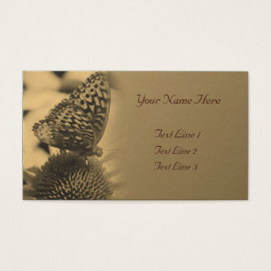 Papillon Sepia Vieilli Sur La Nature Fleur