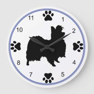 Papillon Silhouette Große Wanduhr