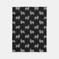 Papillon Silhouette-Muster-Grau und Weiß