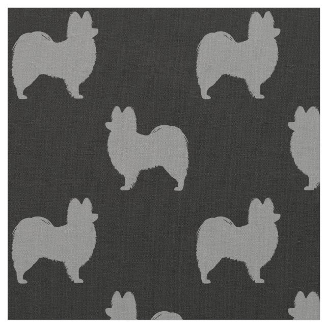 Papillon Silhouette-Muster Stoff (Nahaufnahme)