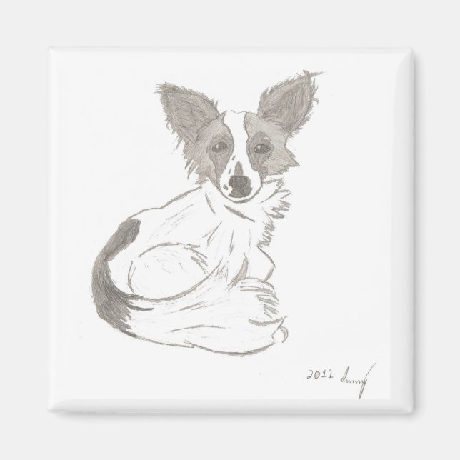 Papillon Sketch Magnet (Vorne)