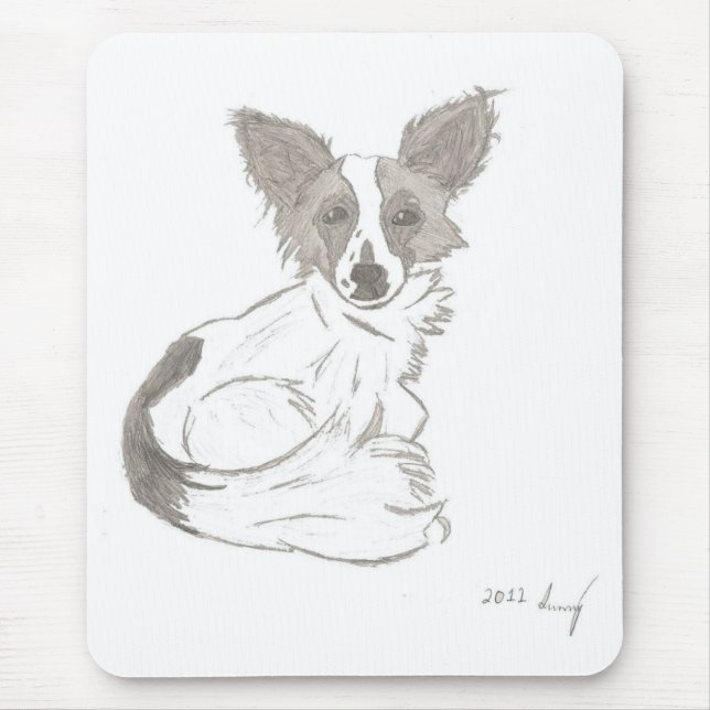 Papillon Sketch Mousepad (Vorne)