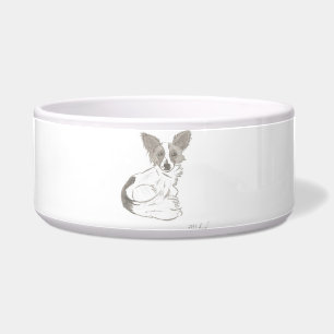 Papillon Sketch Pet Bowl Napf