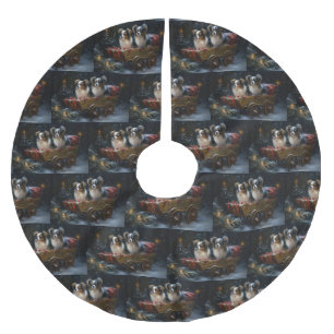 Papillon Snowy Sleigh Weihnachtsdekor Polyester Weihnachtsbaumdecke